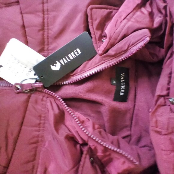 Valuker Women's Down Coat With Fur Hood With 90% Down Parka Puffer Jacket - Picture 5 of 7